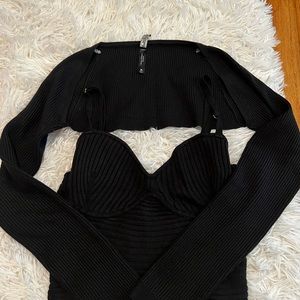 3 pieces Black tank top set